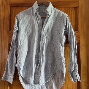 Brooks Brothers Navy and White Pinstripe Shirt